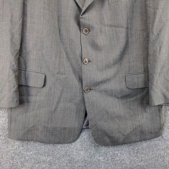 Ermenegildo Zegna Wool Blazer Jacket Mens Size 48 Gray 3 Button Pockets - Picture 8 of 14